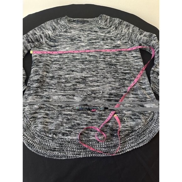 ADRIENNE VITTADINI Womens Long sleeve Black Gray Cable Knit Pullover Sweater XL - Picture 6 of 7